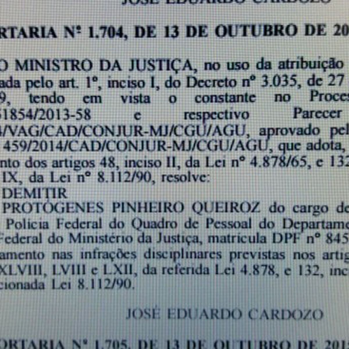 Governo demite Protógenes Queiroz, delegado da Satiagraha