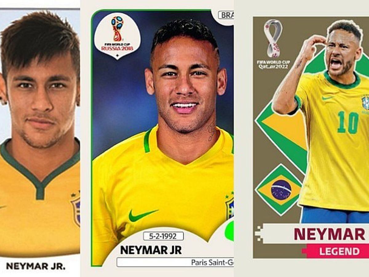 4 Figurinhas Neymar Cristiano Messi Mbappe Copa Qatar 2022
