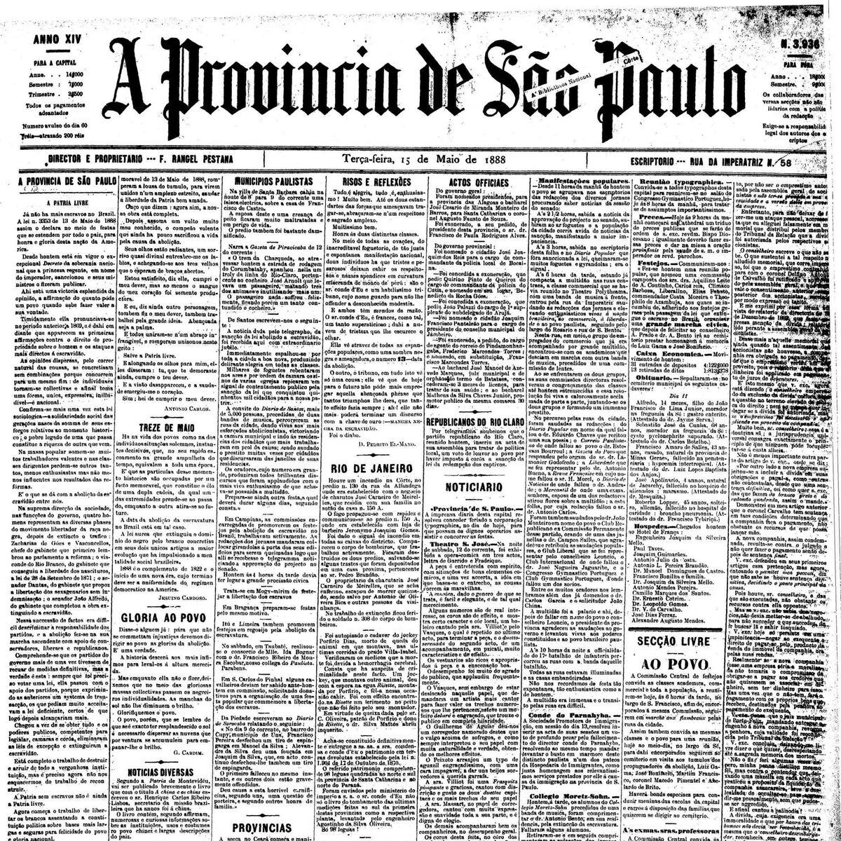 PDF) ABOLIÇÃO E LIBERDADE NA PETRÓPOLIS OITOCENTISTA: A ATA DE 1º DE ABRIL  DE 1888