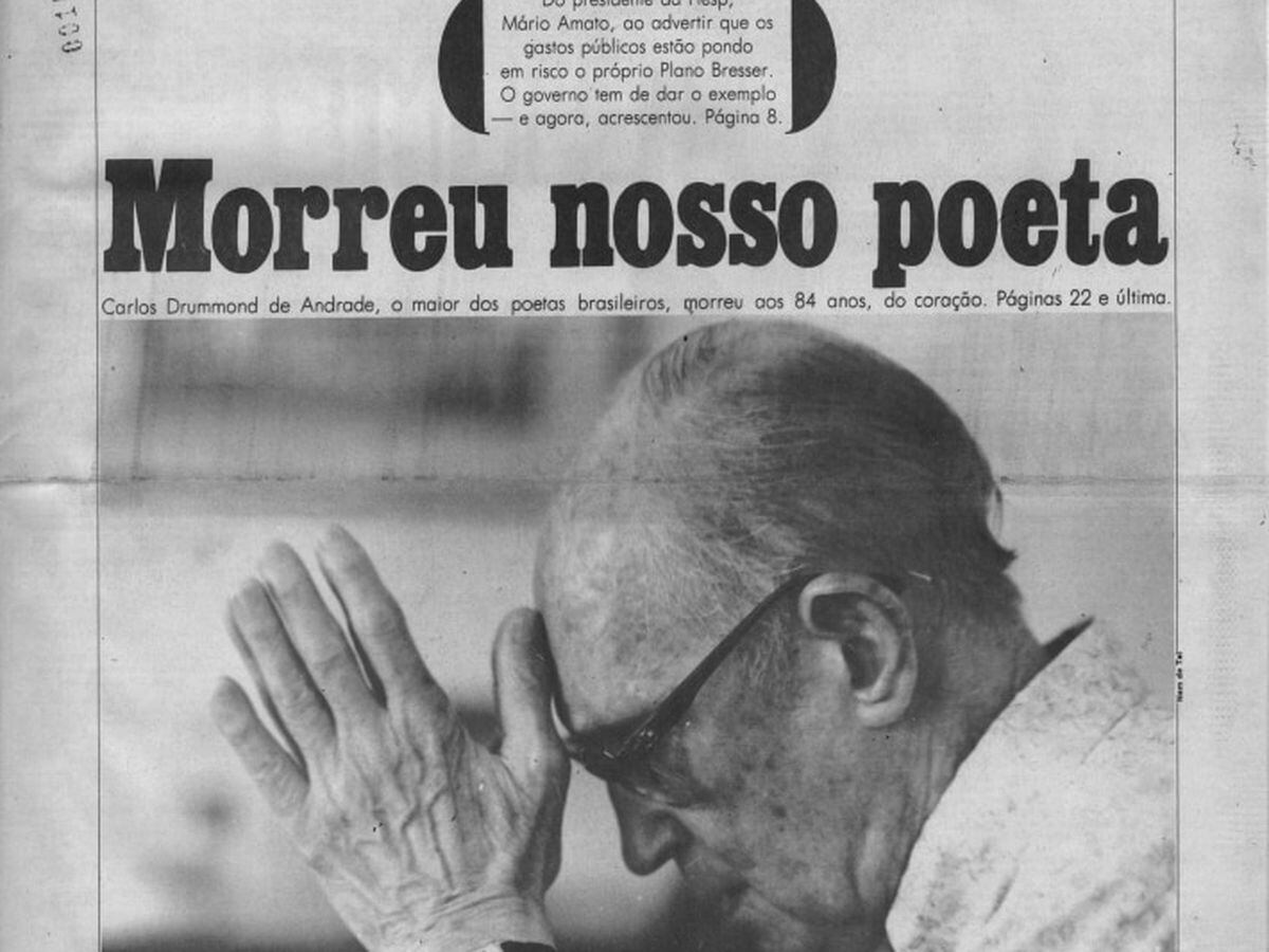 Nos 115 anos do nascimento de Drummond, inéditos mostram como ele lidava  com a morte - Jornal O Globo