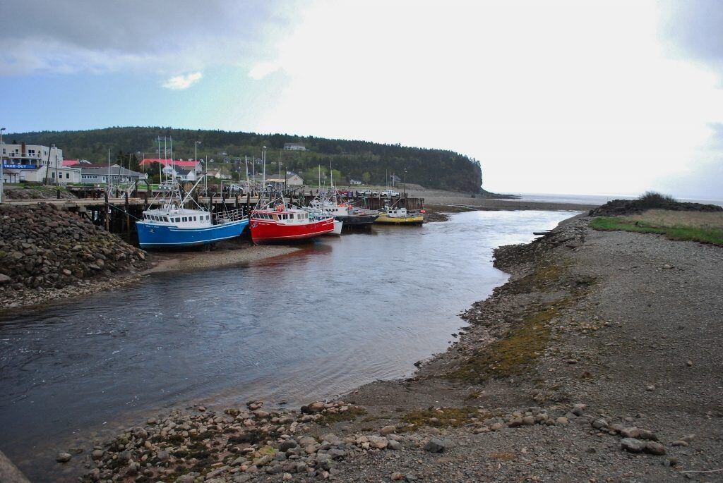 Maré Baixa Na Baía De Fundy Com Formações De Rocha Fascinantes - Canadá  Foto de Stock - Imagem de maré, paisagem: 124843128