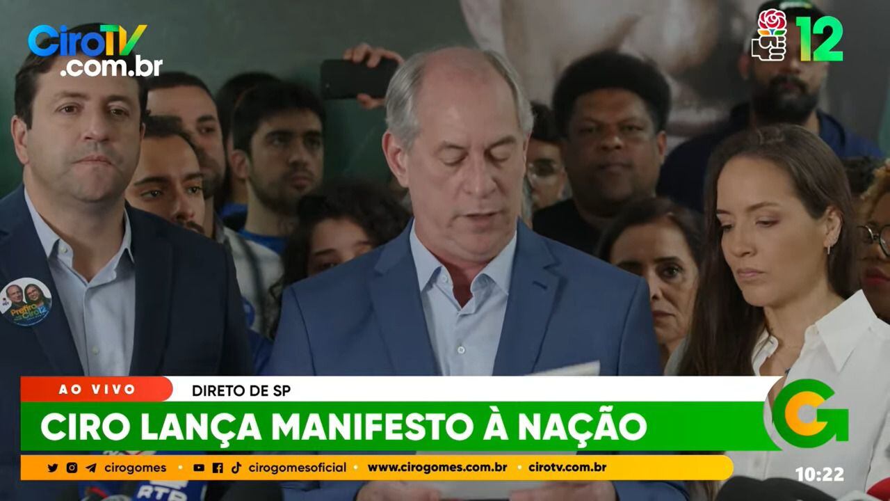 Ciro Gomes reafirma candidatura e chama de rito suicida a escolha