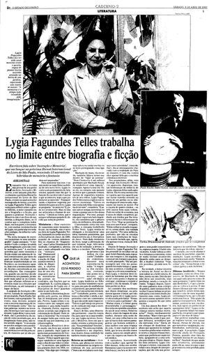 Lygia Fagundes Telles: 'Em literatura, não se deve fazer distinção de sexo,  só de qualidade' - Notícias - Estadão
